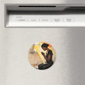 Black Woman Praying | Impasto Abstract Art マグネット (インサイチュ (食洗機))