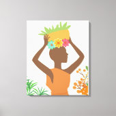 Black Woman Silhouette キャンバスプリント (正面)