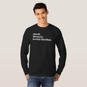 Black Woman Social Worker African American Social Tシャツ (正面フル)