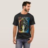 Black Woman Teacher Afro Retro Cool Black History  Tシャツ (正面フル)