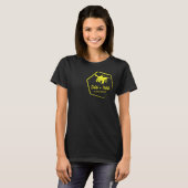 Black woman tee with our adorable yellow bees tシャツ (正面フル)