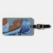 Black woman with durag artwork ラゲッジタグ (正面横)