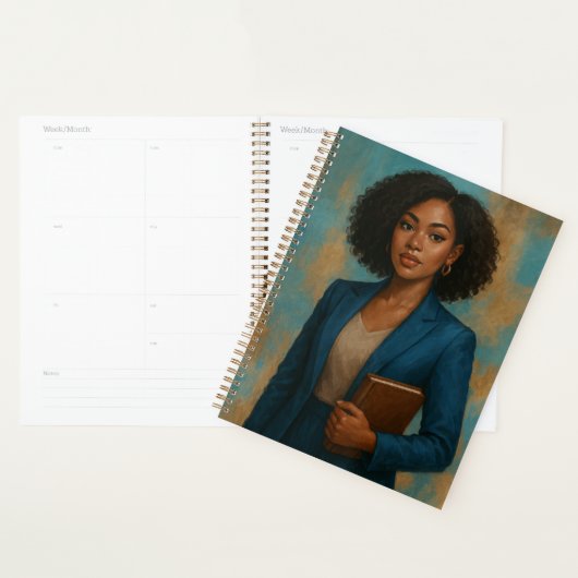 Black Woman Yearly Planner プランナー手帳 (ディスプレー)