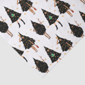 Black Women Dressed in Black Christmas Tree Party 薄葉紙 (詳細)