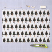 Black Women Dressed in Black Christmas Tree Party 薄葉紙 (クラフト)