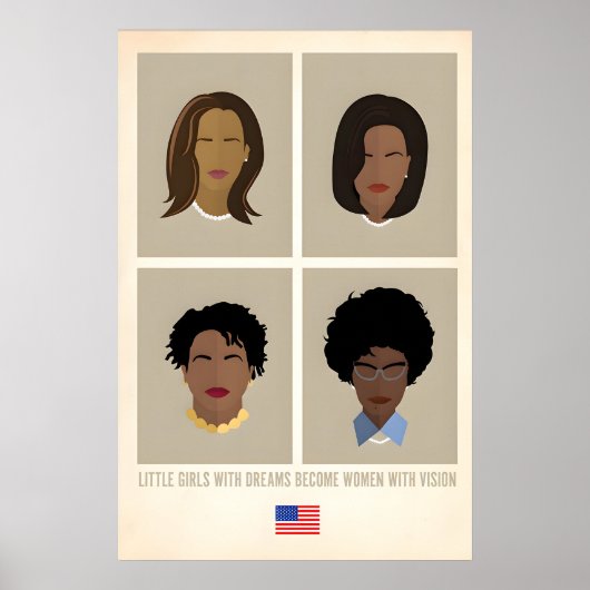 Black Women History Makers Icon Original Print ポスター (正面)