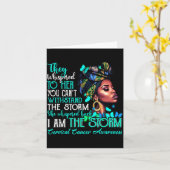 Black Women Motivation Suprt Cervical Cancer Aware カード (黄色い花)