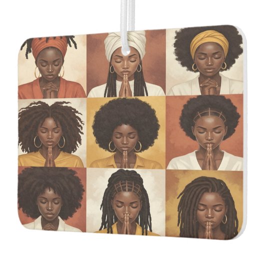 Black Women Praying Air Freshener カーエアーフレッシュナー (左)