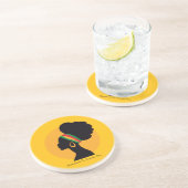 Black Women Reflecting コースター (側面)