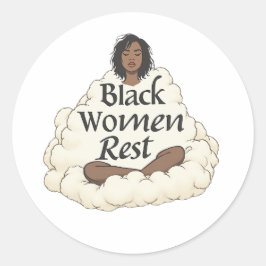 Black Women Rest ラウンドシール