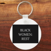 Black Women Rest Keychain キーホルダー (裏面)