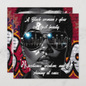 Black Women's Quote | City Skyline in Sunglasses (正面/裏面)