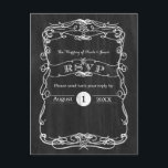 Black Wood & White Vintage Weding RSVPカード インビテーションポストカード<br><div class="desc">Black Wood & White Vintage Weding RSVP Card。一致する項目を使用できます。</div>