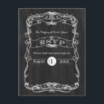 Black Wood & White Vintage Weding RSVPカード インビテーションポストカード<br><div class="desc">Black Wood & White Vintage Weding RSVP Card。一致する項目を使用できます。</div>