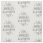 black worlds best mom mothers day ファブリック (見本)