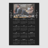 Black Year 2025 Photo Calendar with Foliage  (正面)