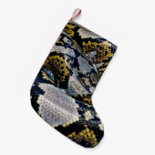 Black, yellow, and gray python スモールクリスマスストッキング (正面 (吊り時))