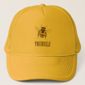 Black Yellow Bee Yourself キャップ (正面)