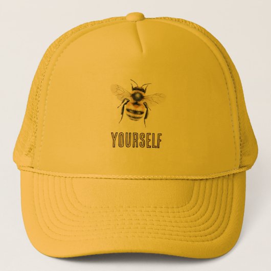 Black Yellow Bee Yourself キャップ (正面)
