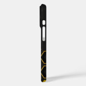 Black & Yellow Golden Honeycomb Geometric Phone Ca Case-Mate iPhoneケース (裏面 / 左)