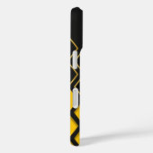 Black & Yellow Golden Honeycomb Geometric Phone Ca Case-Mate iPhoneケース (裏面 / 右)