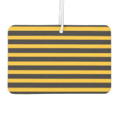 Black Yellow Horizontal Lines Geometric Bee Animal カーエアーフレッシュナー (裏面)