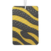 Black & Yellow Luxury Modern Animal skin カーエアーフレッシュナー (裏面)