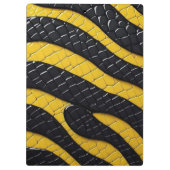 Black & Yellow Luxury Modern Animal skin クリップボード (裏面)