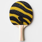 Black & Yellow Luxury Modern Animal skin 卓球ラケット (正面)