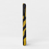 Black & Yellow Luxury Modern Animal skin Case-Mate iPhoneケース (裏面/左)