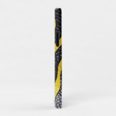Black & Yellow Luxury Modern Animal skin Case-Mate iPhoneケース (裏面/右)