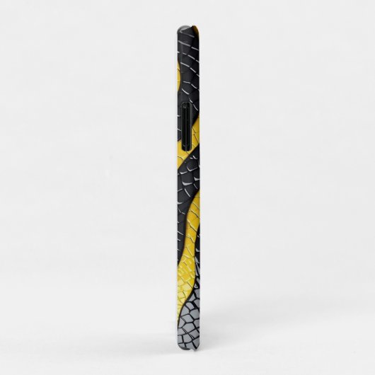 Black & Yellow Luxury Modern Animal skin Case-Mate iPhoneケース (裏面/右)
