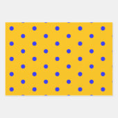 Black Yellow Polka Dot Wrapping Paper ラッピングペーパーシート (正面2)