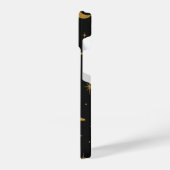 Black & Yellow Star Phone Case with Big M – Trendy iPhoneケース (左側面)