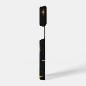 Black & Yellow Star Phone Case with Big M – Trendy iPhoneケース (右側面)