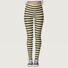 Black Yellow Stripes レギンス