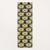 Black Yoga Matのひまわり ヨガマット (正面)