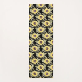 Black Yoga Matのひまわり ヨガマット