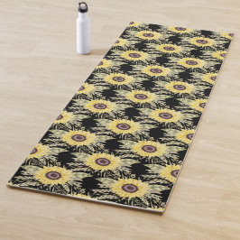 Black Yoga Matのひまわり ヨガマット