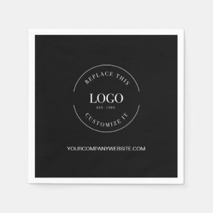 Black Your Logo Here CompanyのWebサイトカスタム スタンダードカクテルナプキン