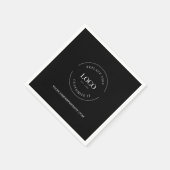 Black Your Logo Here CompanyのWebサイトカスタム スタンダードカクテルナプキン (角)