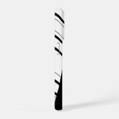 Black Zig Zag Pattern iPhone Case iPhoneケース (右側面)