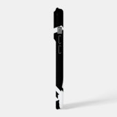 Black Zig Zag Pattern iPhone Case iPhoneケース (左側面)