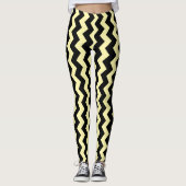 Black Zigzag Design You Choose Background Colour レギンス (正面)