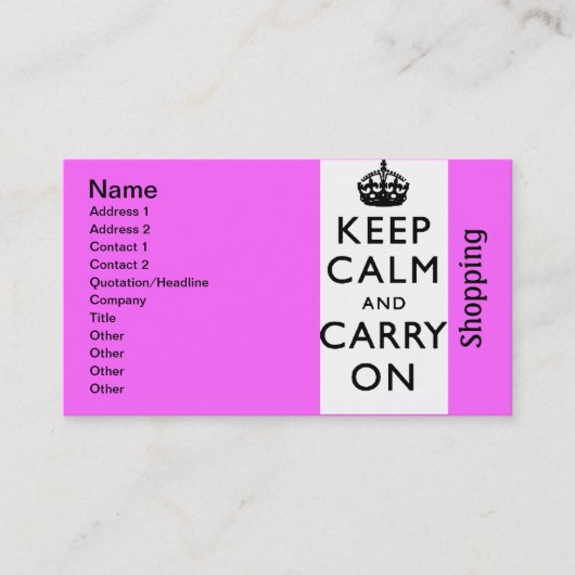 blackandwhite201 -ショッピング 名刺 (正面)