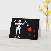 Blackbeardの海賊旗 カード (黄色い花)