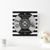 Blackbeardはアンの復讐の~Pirate~Lifeリングを~Queen スクエア壁時計 (ホーム)