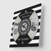 Blackbeardはアンの復讐の~Pirate~Lifeリングを~Queen スクエア壁時計 (傾斜)