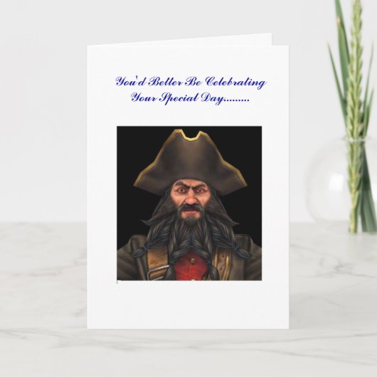 blackbeard Birt あなたは祝ってるといいね... カード (正面)