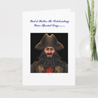 blackbeard Birt あなたは祝ってるといいね... カード